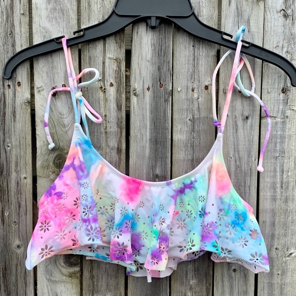 PINK Victoria's Secret Other - PINK Victoria’s Secret flounce tie dye bikini top